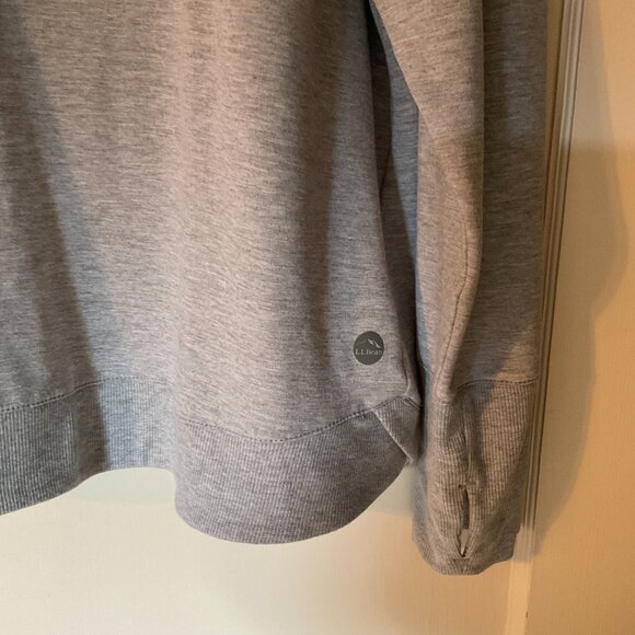 LL Bean Womens Plus Sweatshirt 2X V-neck Modal Stretch Gray - Picture 2 of 4